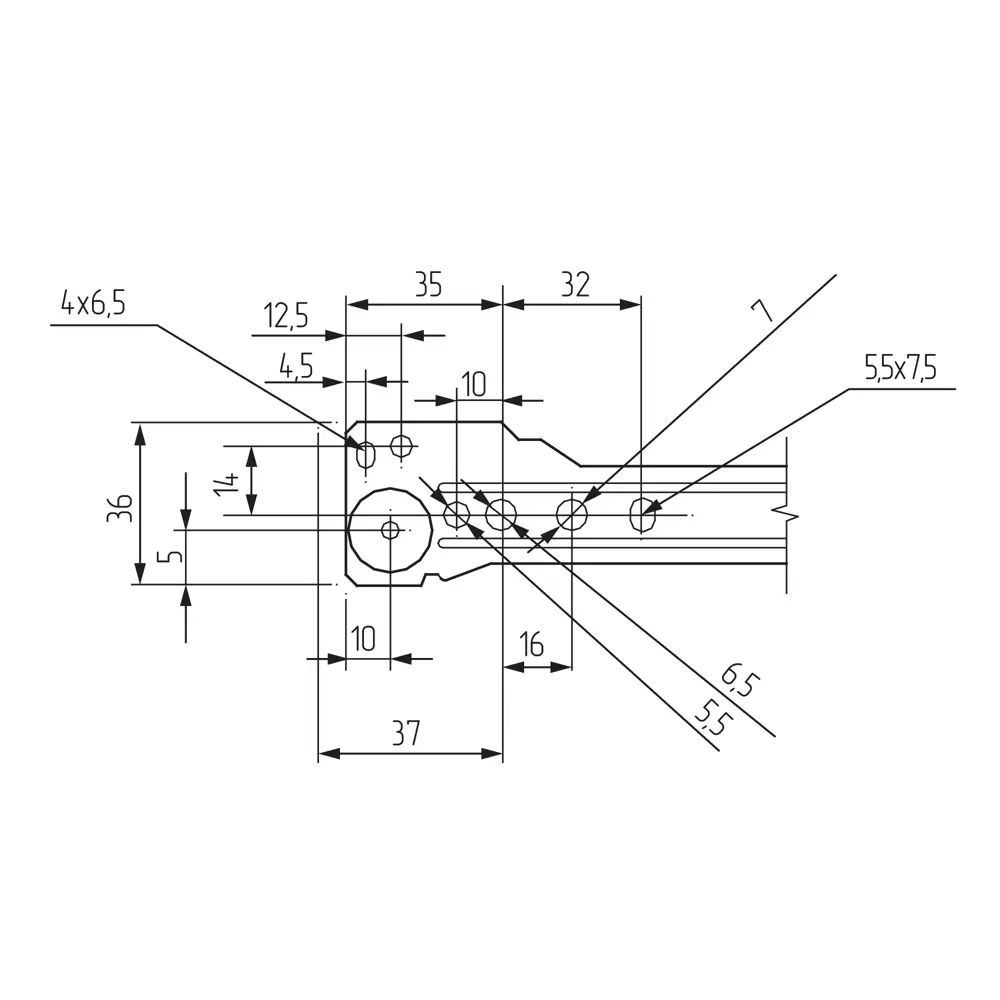 Направляющие роликовые l450 мм, сталь, цвет белый 82923608 STLM-2198518 Santreyd  - Вид №2