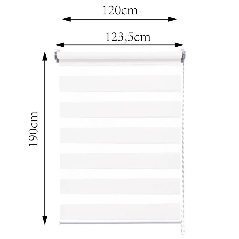 Штора рулонная день-ночь Inspire Siberia 120x190 см белая White 0 82688397 STLM-2136286 - Вид №8