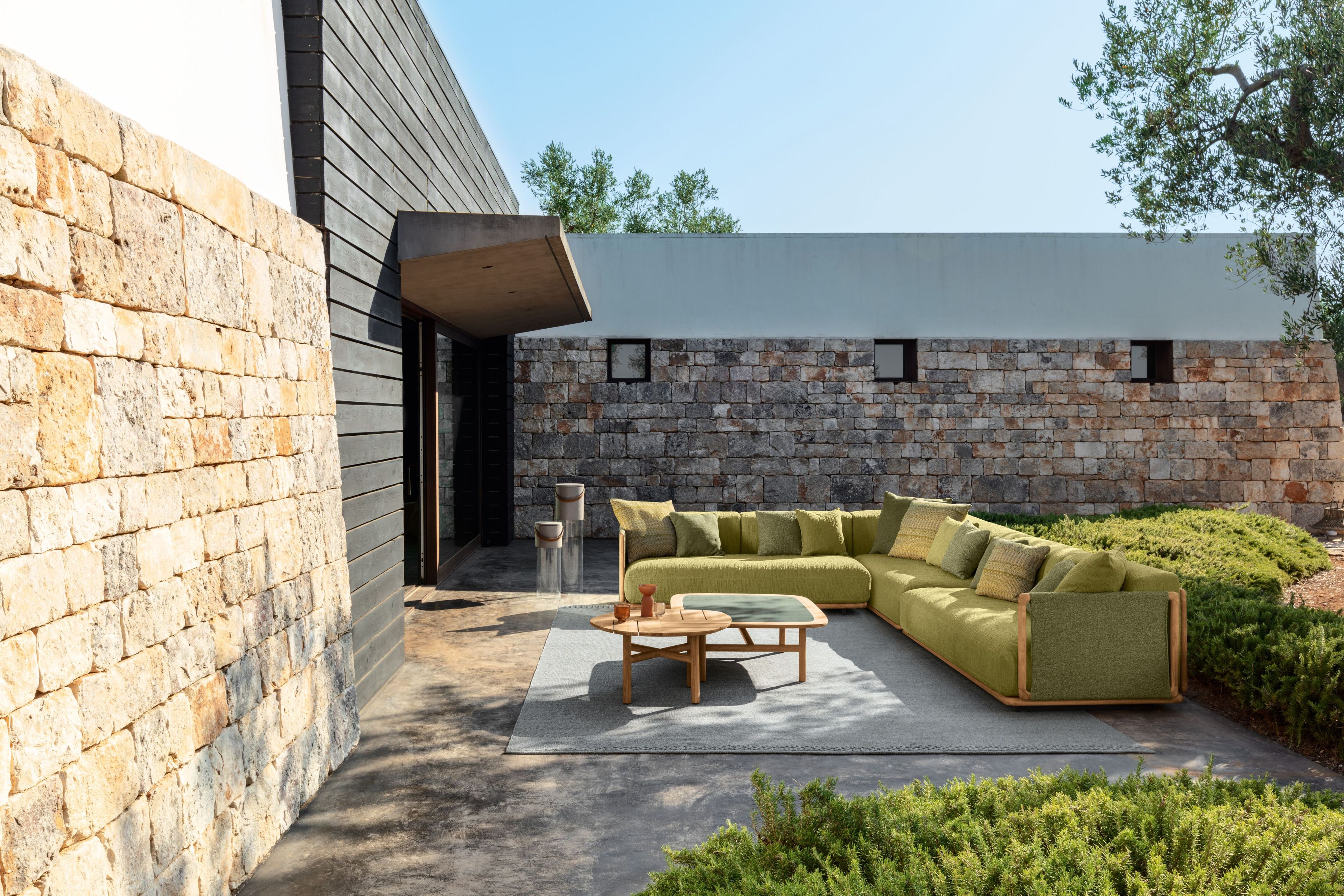 3-местный тканевый садовый диван Talenti Jun ARCH-00029576 - Вид №5