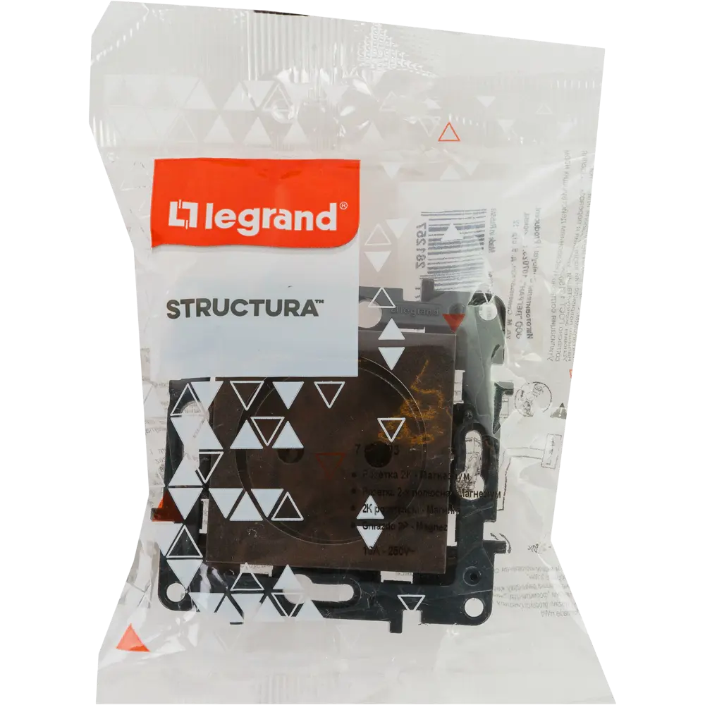 Розетка без заземления - Legrand Structura - без шторок 16А 250В винтовые зажимы - магнезиум 82064703 STLM-2093237 - Вид №6