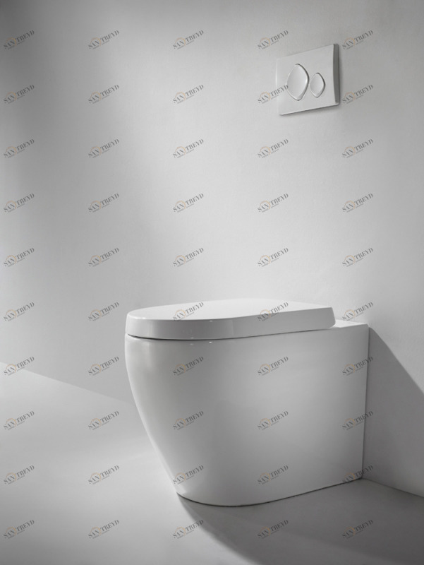 C01011W-ENG Приставной унитаз напольный Белый Bravat Gina Турция