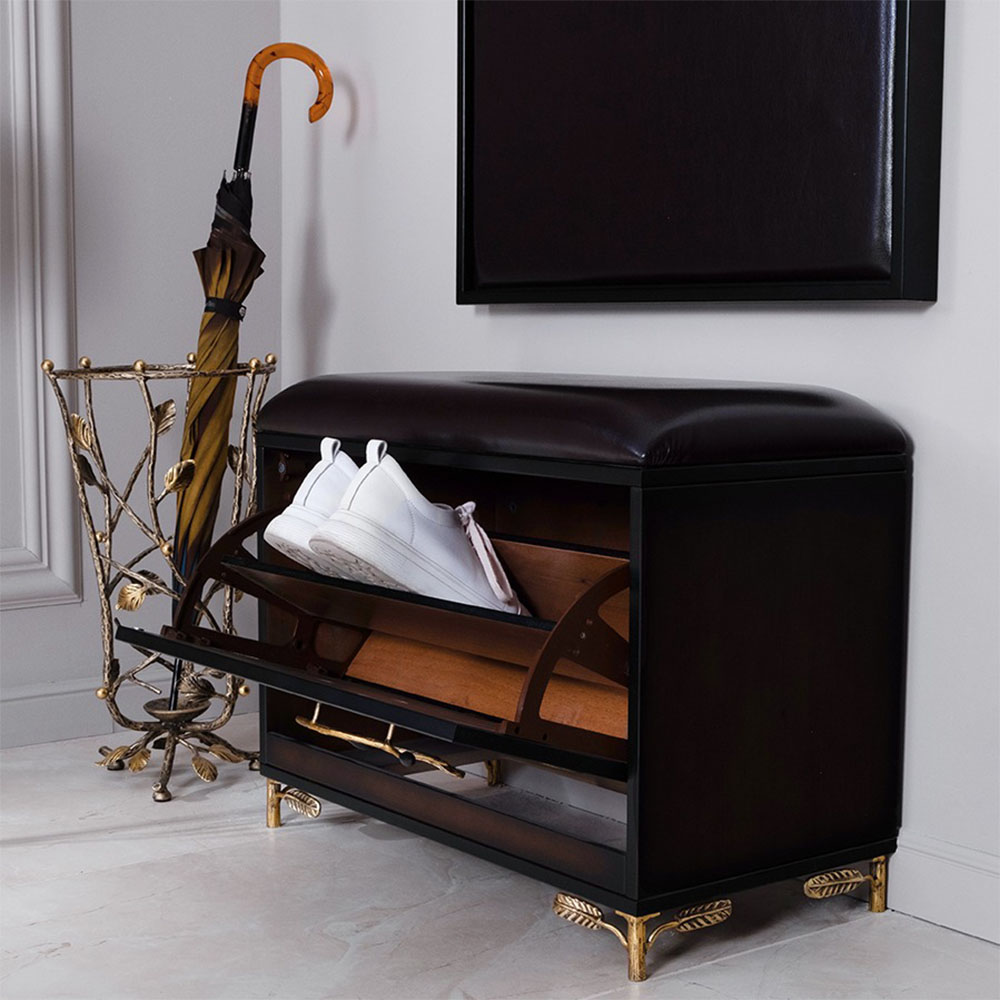 11628 Банкетка Oliva Branch Каштан Амбер BOGACHO 4627196597495 - Вид №1