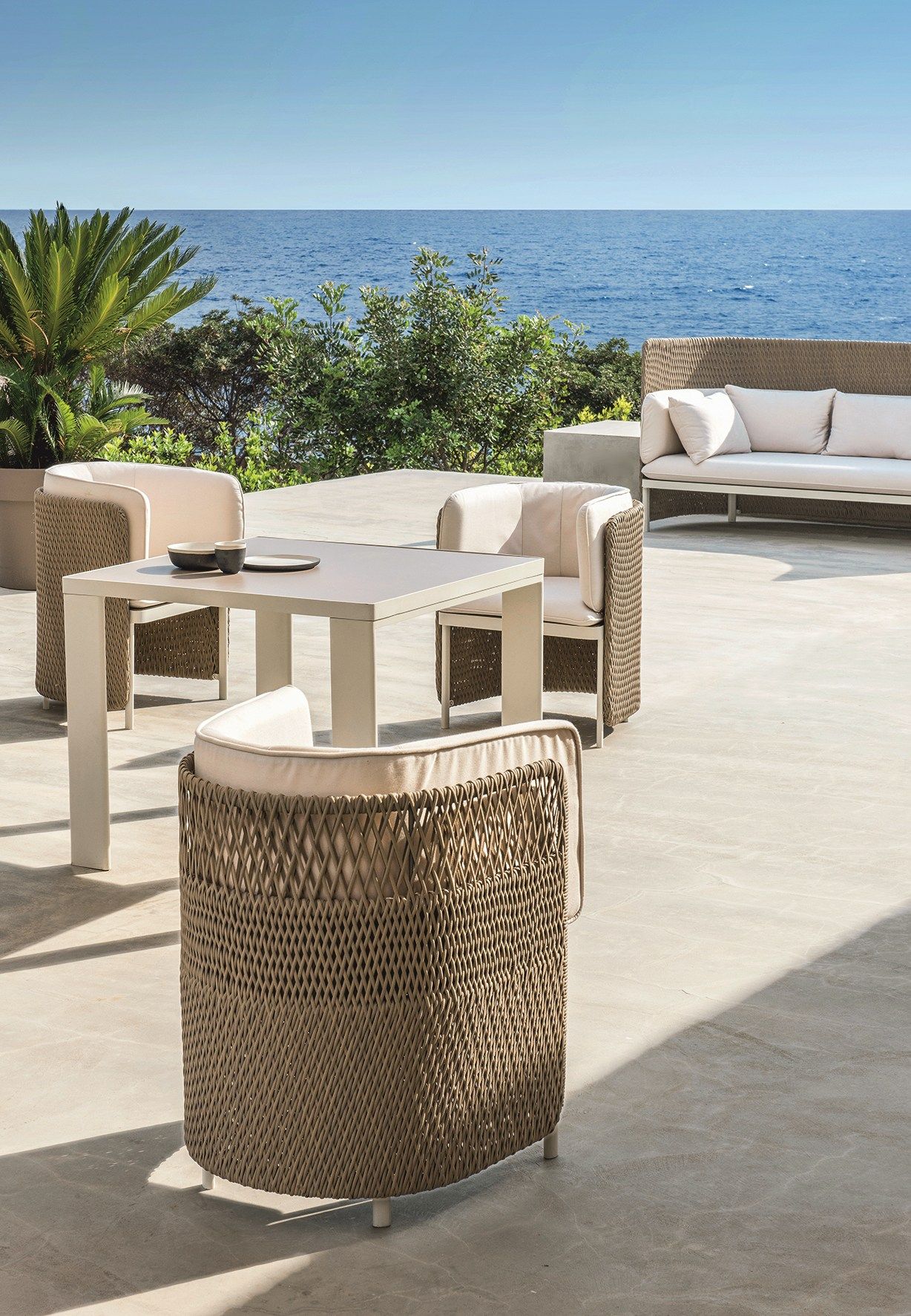 Мягкий садовый стул с подлокотниками Ethimo Esedra ARCH-00009450 - Вид №3