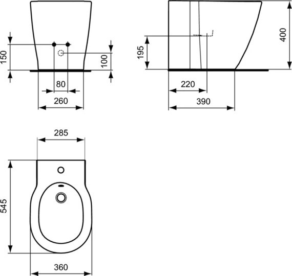 E799501 Напольное биде Ideal Standard CONNECT - Вид №4