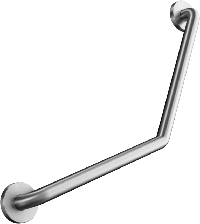 B610-B Поручень из нержавеющей стали, изогнутый на 135°, 2-точечная фиксация
