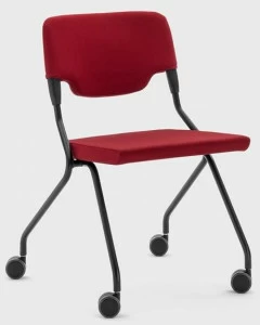 Viganò Стул из ткани с открытой спинкой на колесиках Madam collettività