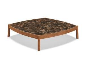 Квадратный низкий садовый столик с керамической столешницей