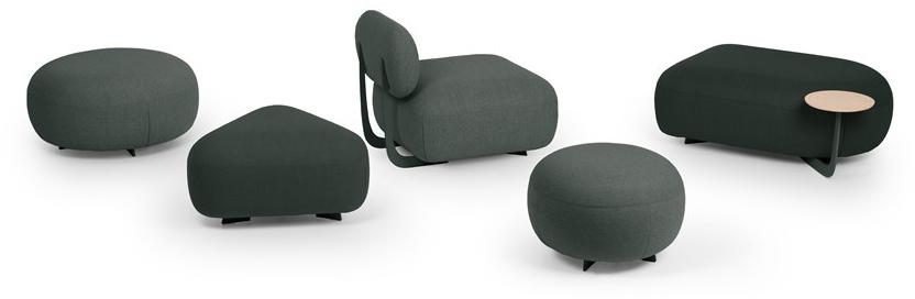 True Design Прямоугольный пуф с полкой для журналов Code Cd 60re / cd 75re - Вид №2