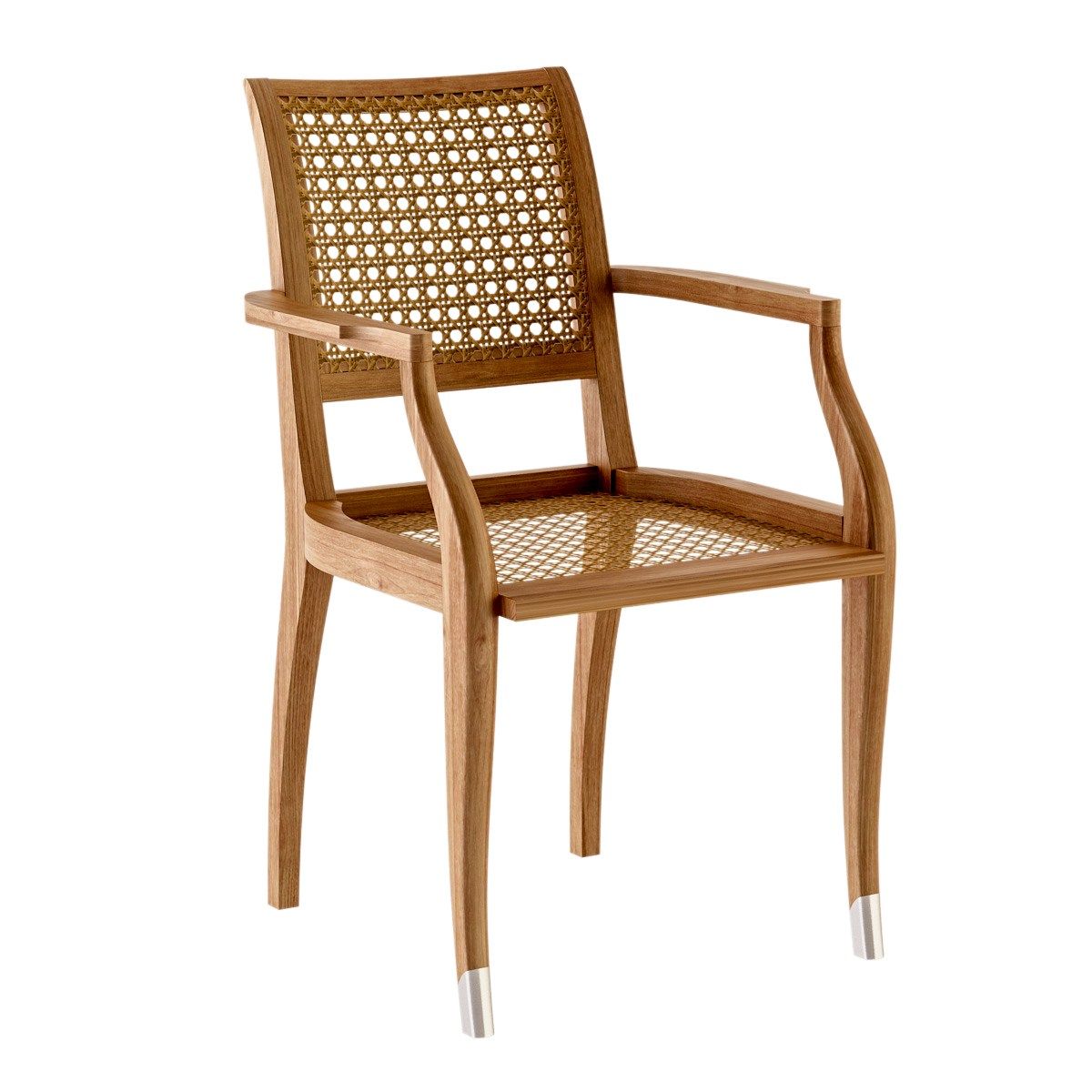 Стул для сада из тикового дерева с подлокотниками ASTELLO Jonquille ARCH-00083557 - Вид №1