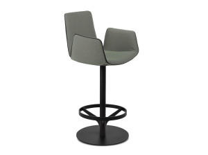 Тканевый кухонный поворотный стул с подлокотниками