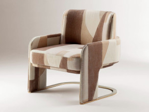 Ткань консольное кресло с подлокотниками