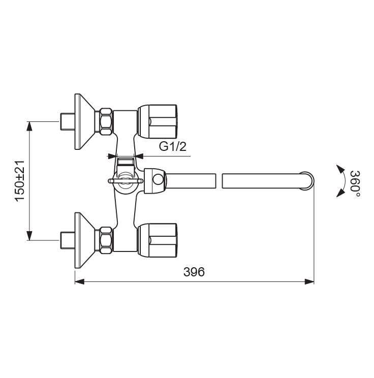 BA163AA Смеситель для ванны/душа VIDIMA ECO - Вид №2