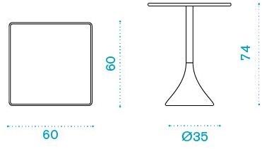 Ethimo Стол с бетонно-алюминиевым основанием и столешницей из тика Concreto sun-id-1466275 - Вид №3