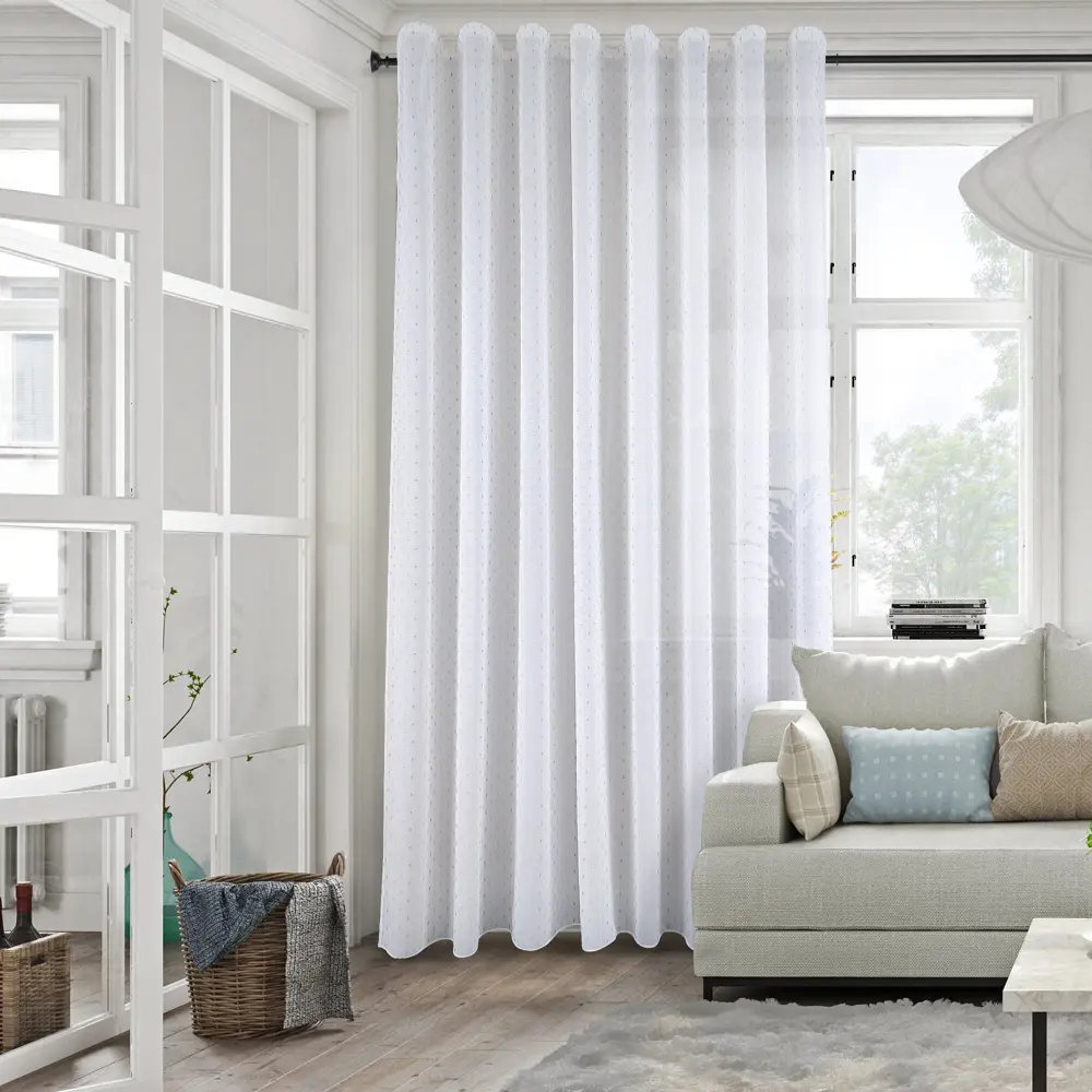 Тюль MIAMOZA Толедо для кухни 250x260 см серо-голубая сетка 88054155 STLM-1571867