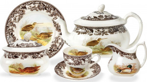 10669924 Spode Сервиз чайный Spode Английские охотничьи мотивы на 6 персон 21 предмет Фаянс