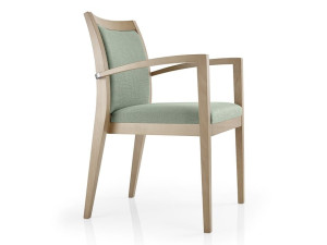 Кожаный штабелируемый стул с подлокотниками