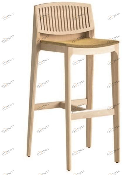 Capdell Высокий деревянный табурет со спинкой Isa 142bl