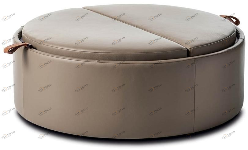 TUMIDEI Пуф для хранения, обитый кожей sun-id-1479813