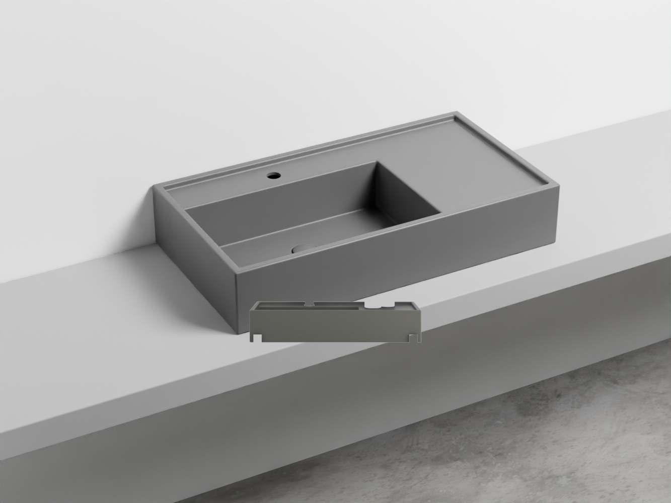 PNLA85-CM Керамическая раковина на одно отверстие 85 cielo Plinio Ceramica Cielo