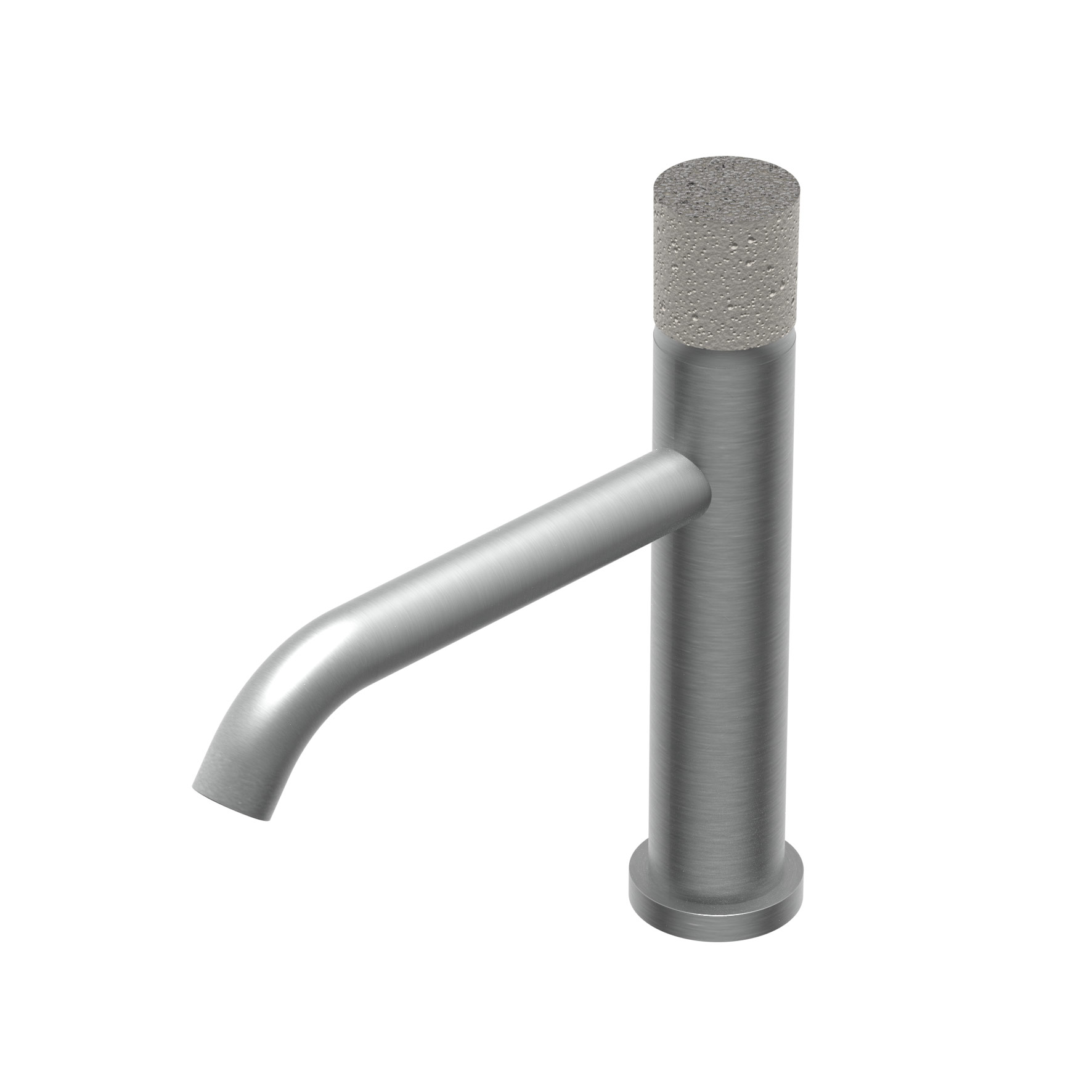 E0BA0124C Смеситель для раковины, однорычажный Ritmonio Diametro35 Inox Concrete