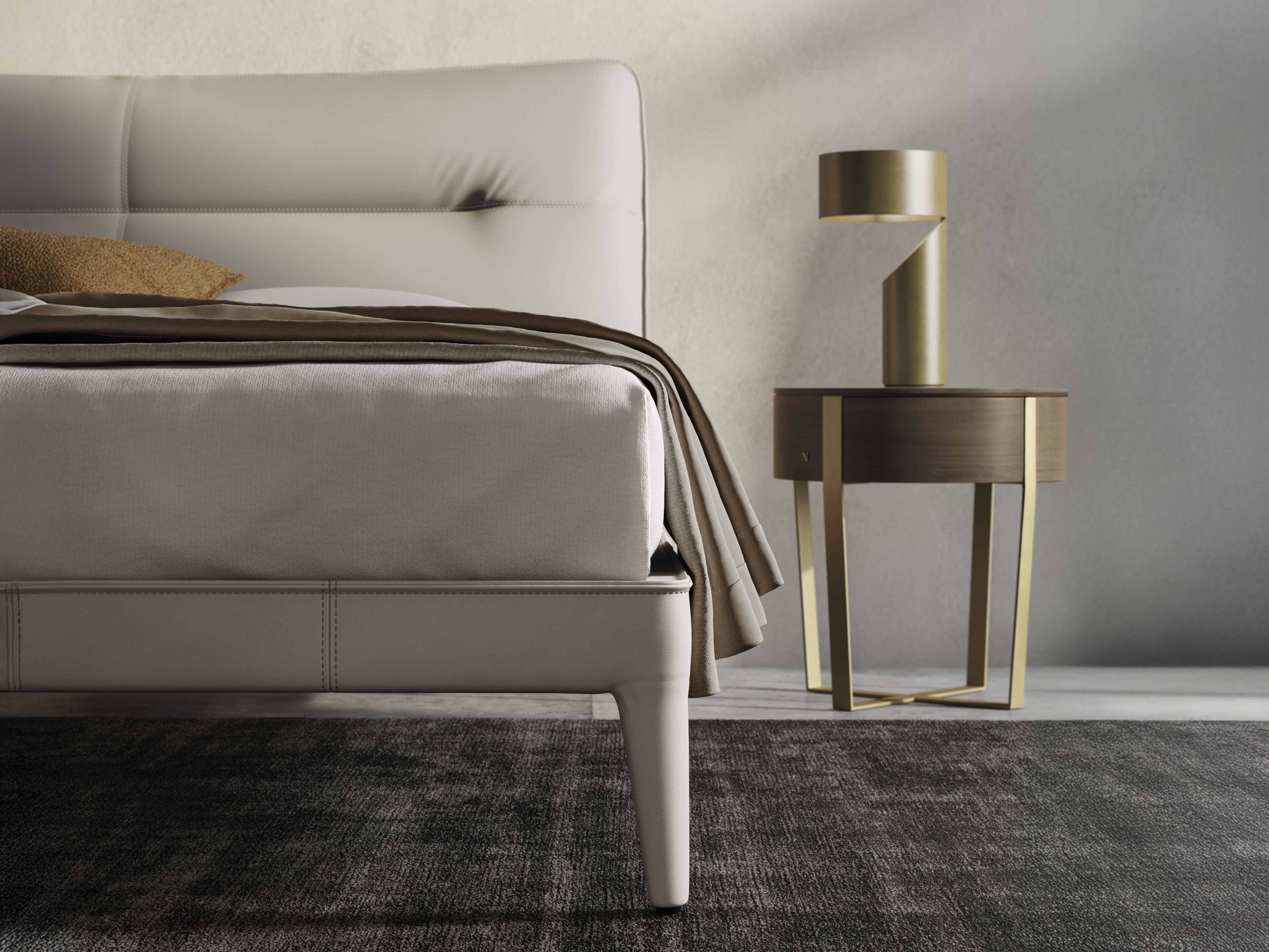 Кожаная двуспальная кровать Natuzzi Italia VENERE ARCH-00067708 - Вид №11