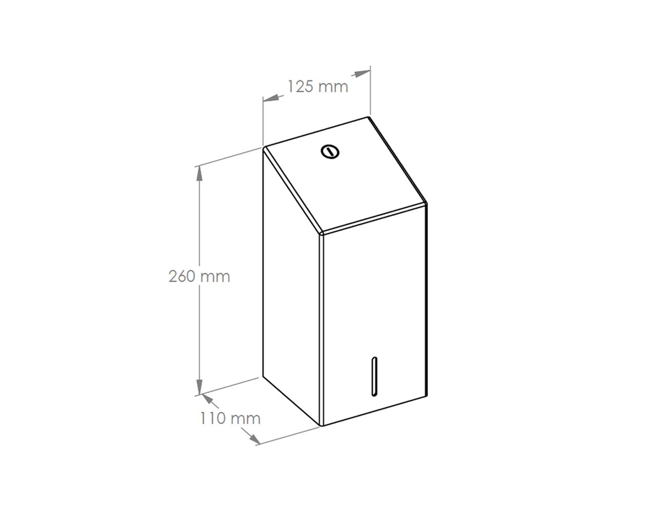 BSB401 Контейнер для туалетной бумаги STELLA WHITE LINE, вместимость до 400 листов, белый Merida  - Вид №2