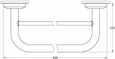 034 Держатель полотенец 30 см двойной STA FBS Standard - Вид №1