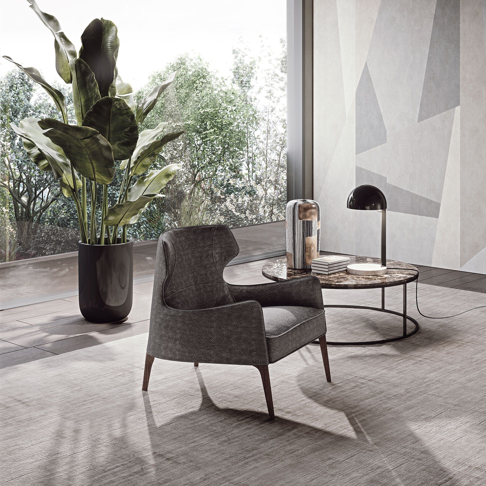 Кожаное кресло с подлокотниками Frigerio Crosby ARCH-00111767 - Вид №7