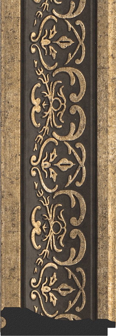 BY 4250 Зеркало с гравировкой в багетной раме - вензель серебряный 101 mm EVOFORM Exclusive-G - Вид №3