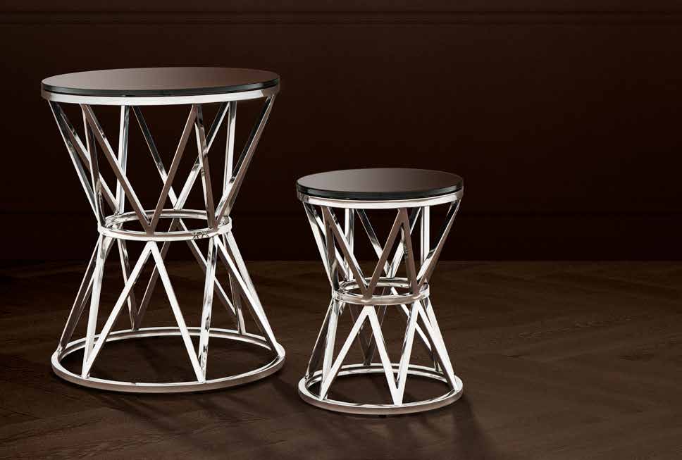 Столик-табурет приставной черный с основанием хром 29 см Domingo S от Eichholtz EICHHOLTZ  242559 Хром;черный  - Вид №2