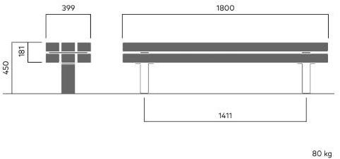 VESTRE Модульная модульная скамья из стали и дерева Kong sun-id-1387800 - Вид №8