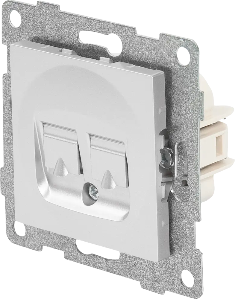 GUSI Electric — встраиваемая компьютерная розетка RJ45 в серебристом корпусе 83864429