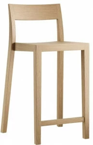 horgenglarus Высокий табурет из массива дерева со спинкой Lyra 11-680