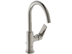 Высокий смеситель для раковины с автоматическим сливом