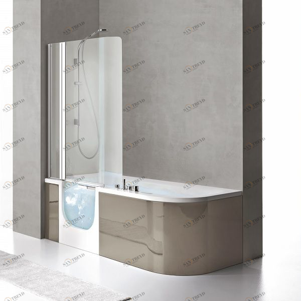 Ванна с душевой кабиной FOR ALL BOX с гидро и аэромассажем 180 см 3FLA1S6C Gruppo Geromin