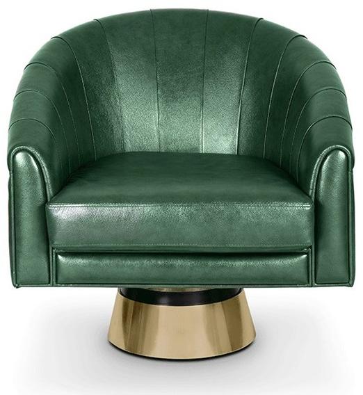 Essential Home Поворотное кожаное кресло с подлокотниками sun-id-1422821 - Вид №2