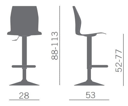 Регулируемая высота ткани табурет Kastel Kalea ARCH-00035469 - Вид №3