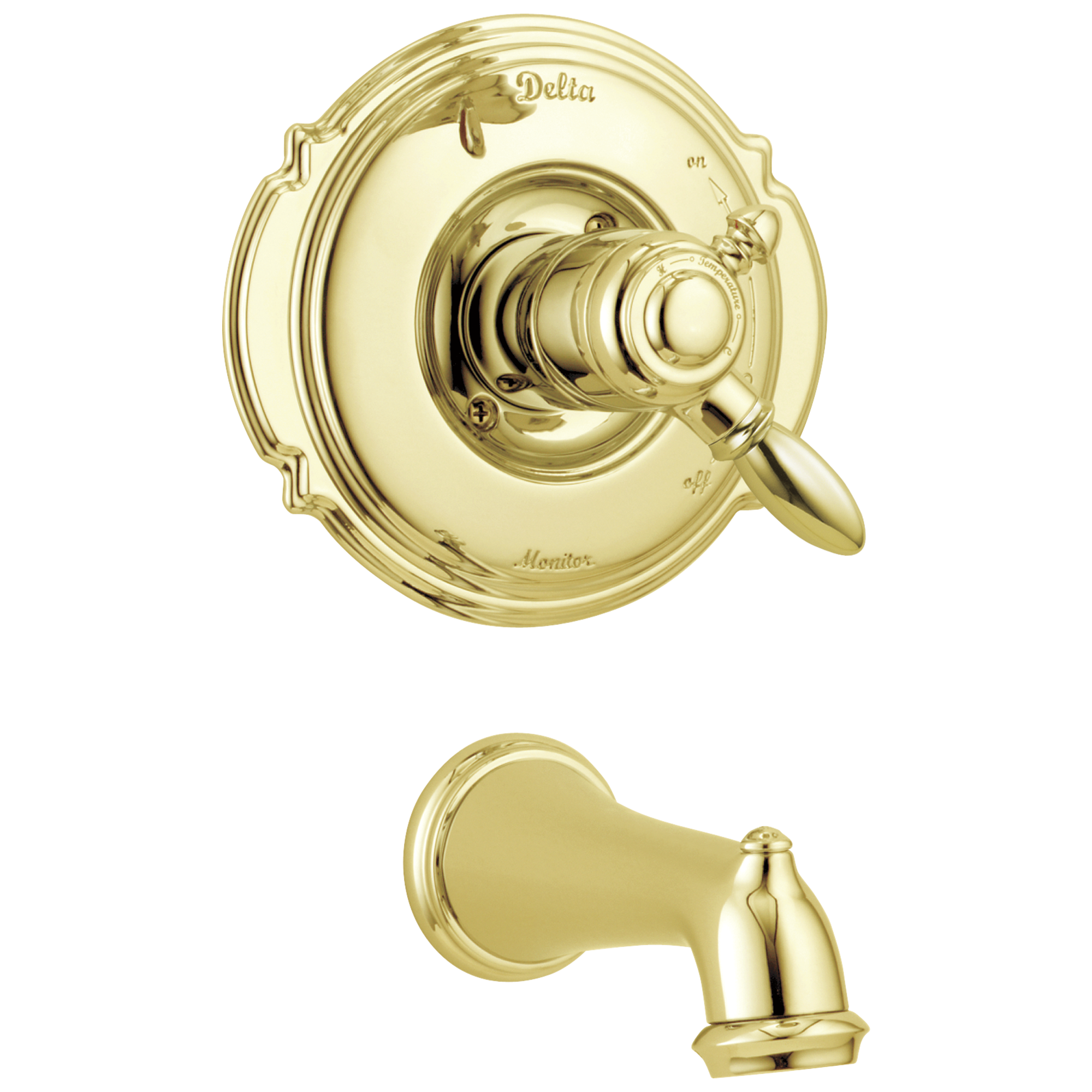 T17155-PB Обрезка трубки Monitor® 17 Series Delta Faucet Victorian Полированная латунь