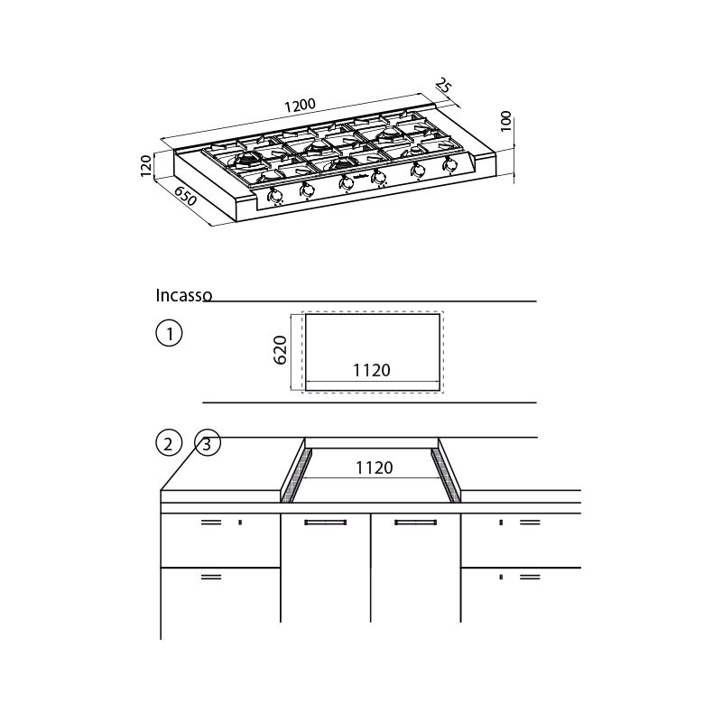 3166000 Рангетоп Фостер Милано 3166000 Фостерспа Foster  - Вид №1