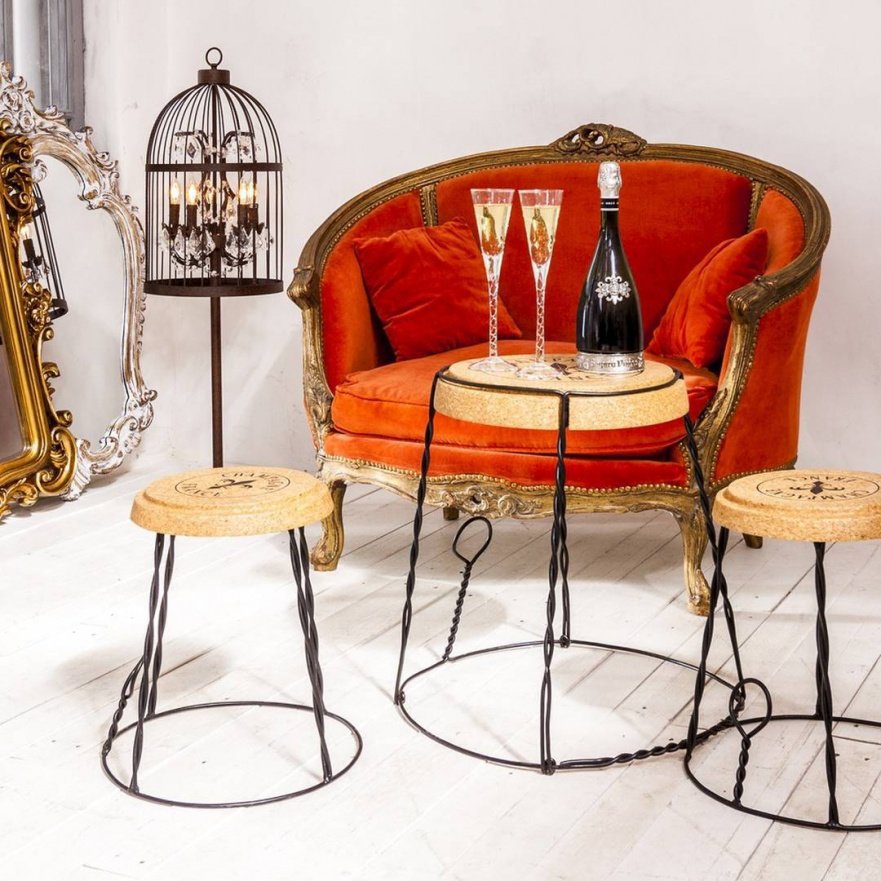 Складной столик кофейный черный антик «Ницца» BYOBJECT  130181 Черный Object Desire  - Вид №2