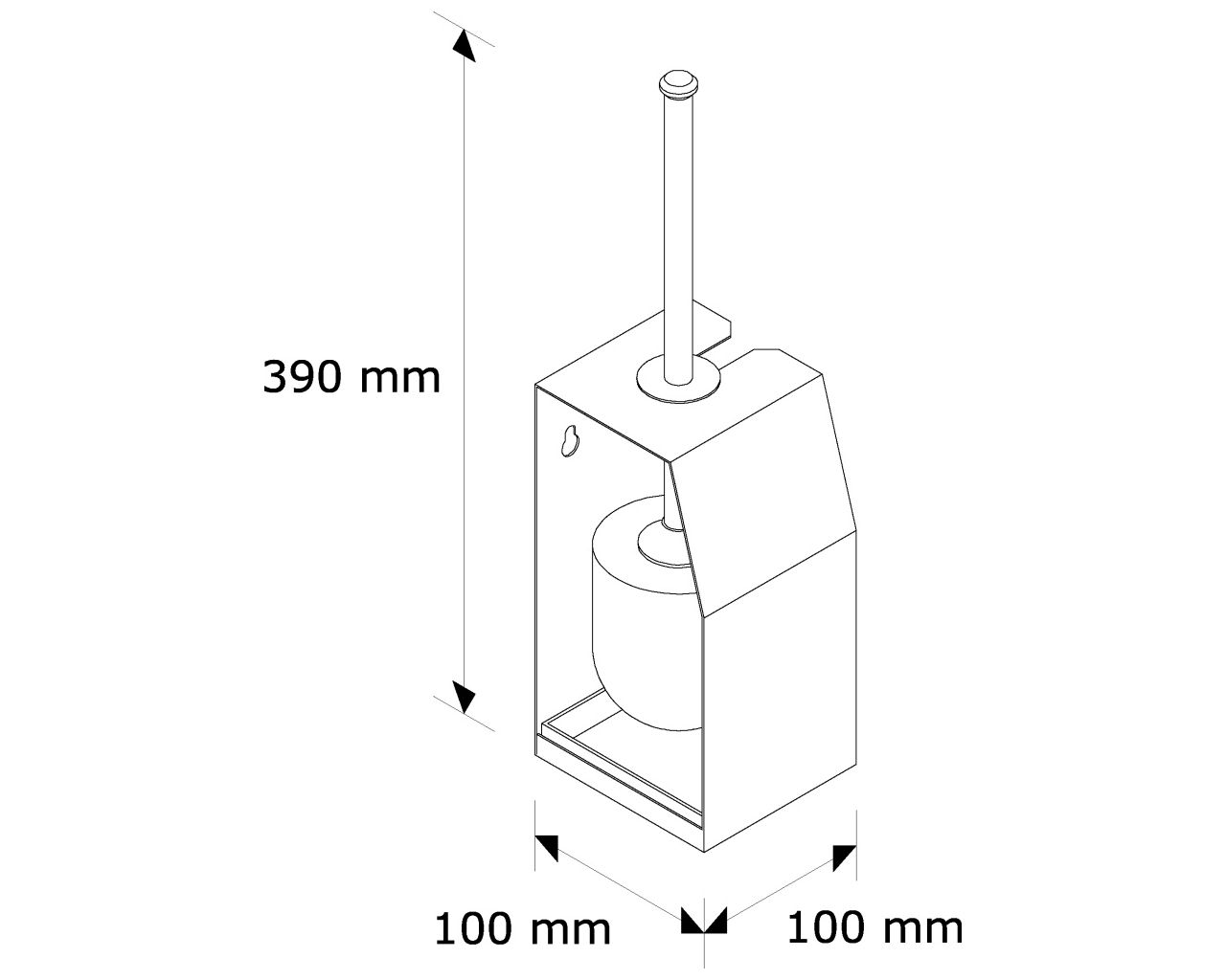 SZ15S Щетка для унитаза с настенной ручкой, матовая сталь Merida  - Вид №1