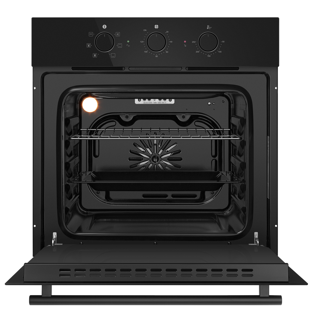 9100947 Электрический духовой шкаф HOMSair OEF606BK2 черный STDN-0140264 - Вид №2