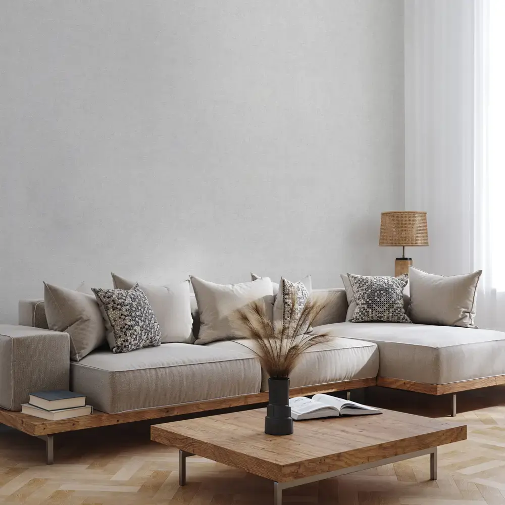 Обои флизелиновые KREAFORTA Linen серые 1.06 м 77022-14 89454214 STLM-2147822 - Вид №3