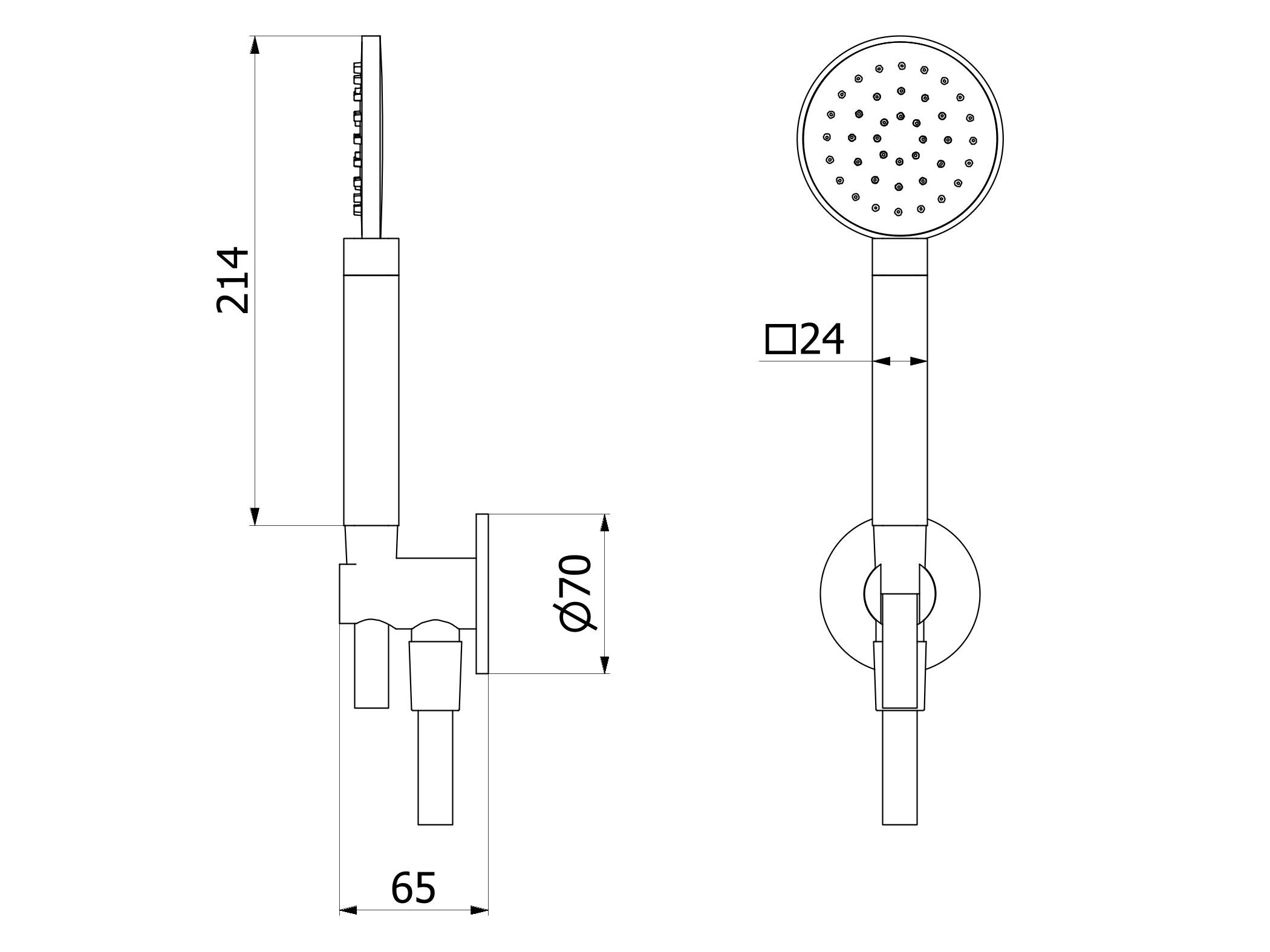 Настенный ручной душ с держателем IB гелий ARCH-00128516 - Вид №2