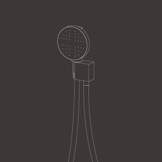 Delrin® круглый ручной душ с кронштейном и подключения воды  FRE115 CEADESIGN  - Вид №1