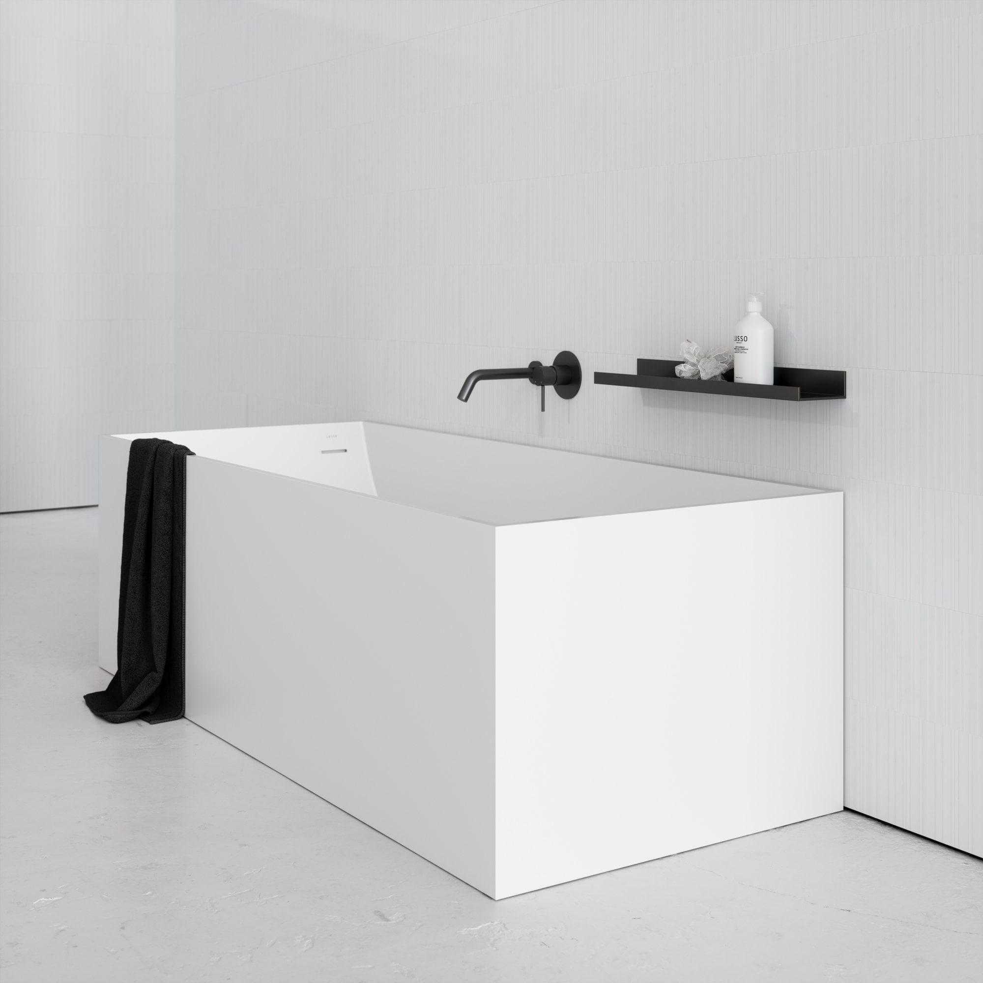 Прямоугольная ванна в центре комнаты из смолы LUSSO Ethos ARCH-00107192 - Вид №1