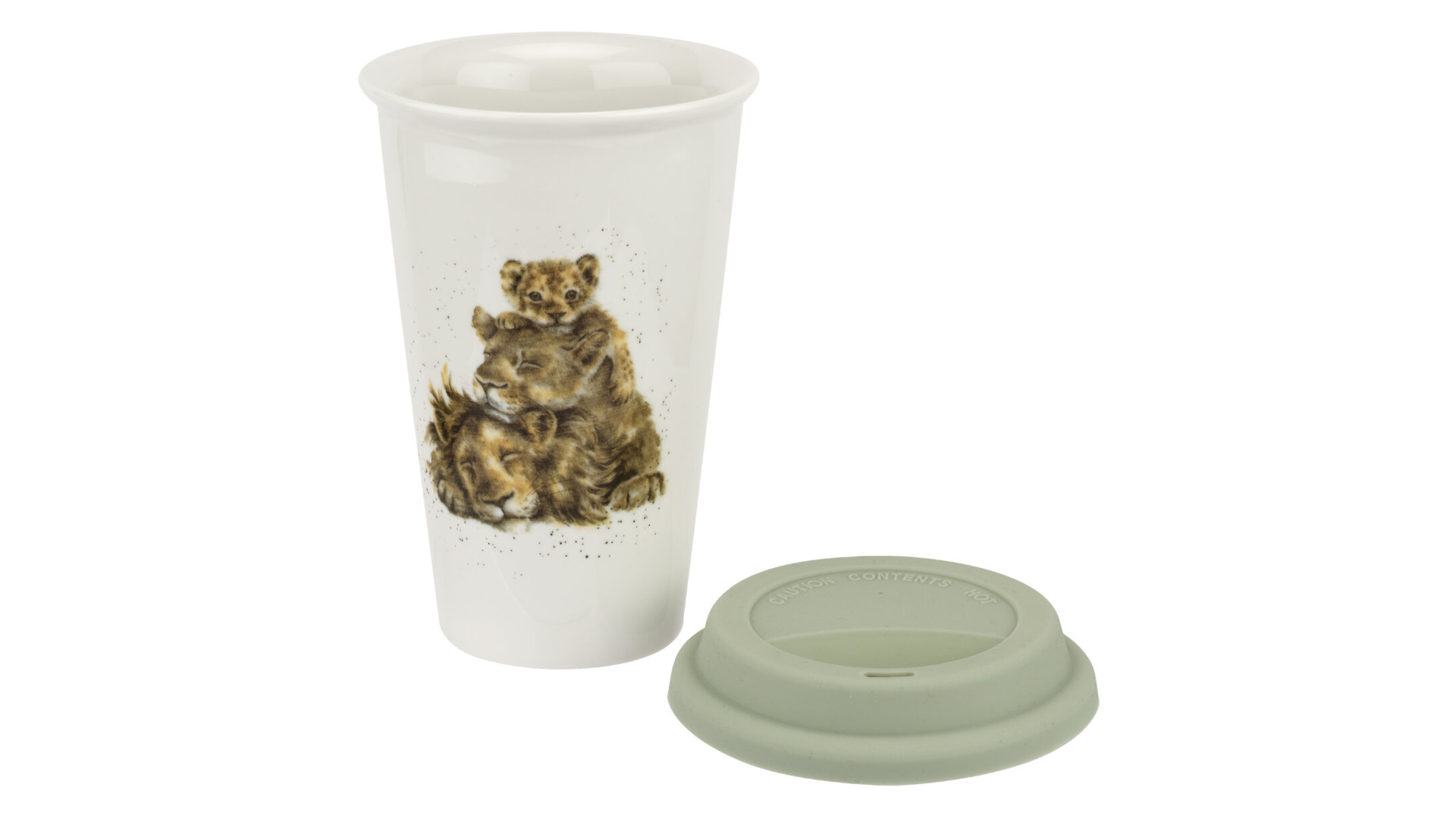 10669761 Royal Worcester Термокружка Royal Worcester "Забавная фауна.Львиный прайд" 310мл Фарфор  - Вид №2