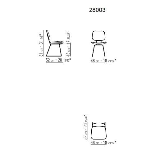 Кожаный стул для салазок Flexform Echoes S. H ARCH-00091776 - Вид №3