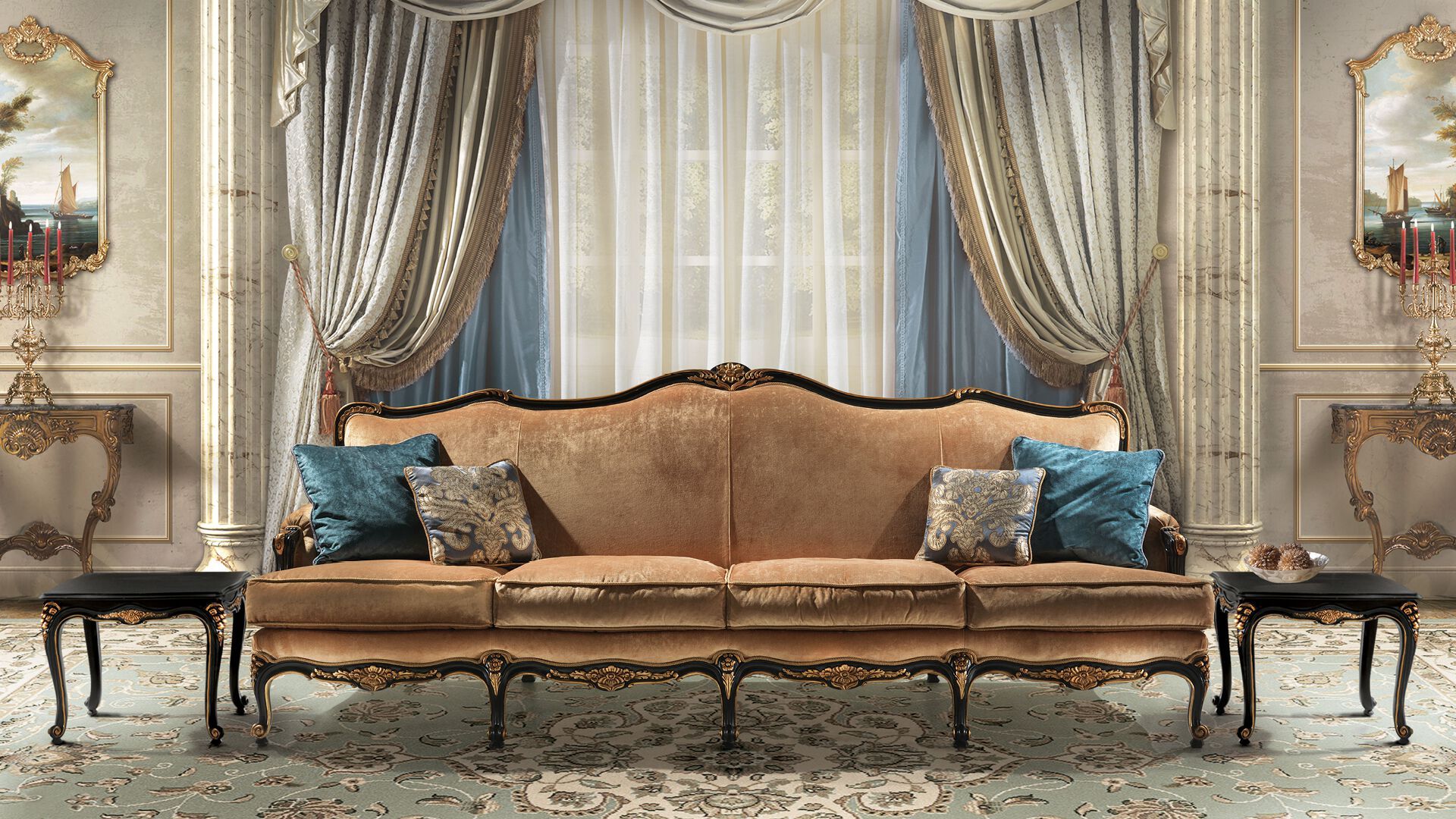 4-местный тканевый диван ANGELO CAPPELLINI Timeless Italian Style ARCH-00046622 - Вид №1