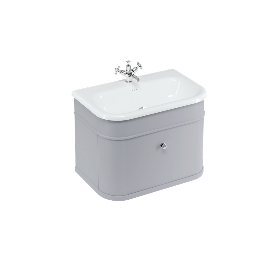 Burlington Chalfont Chalfont 750мм Тумбочка с одним ящиком - Классический серый с классическими серыми ножками CH75G-CHLEGG  - Вид №4